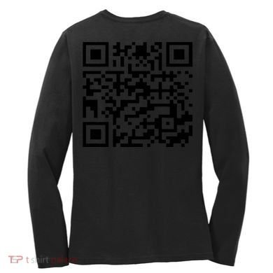 Funny Qr President Trump 45/47 Trump Dancing Code (Back) Women's Long Sleeve Shirt back