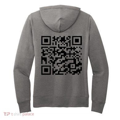 Funny Qr President Trump 45/47 Trump Dancing Code (Back) Women's Hoodie back