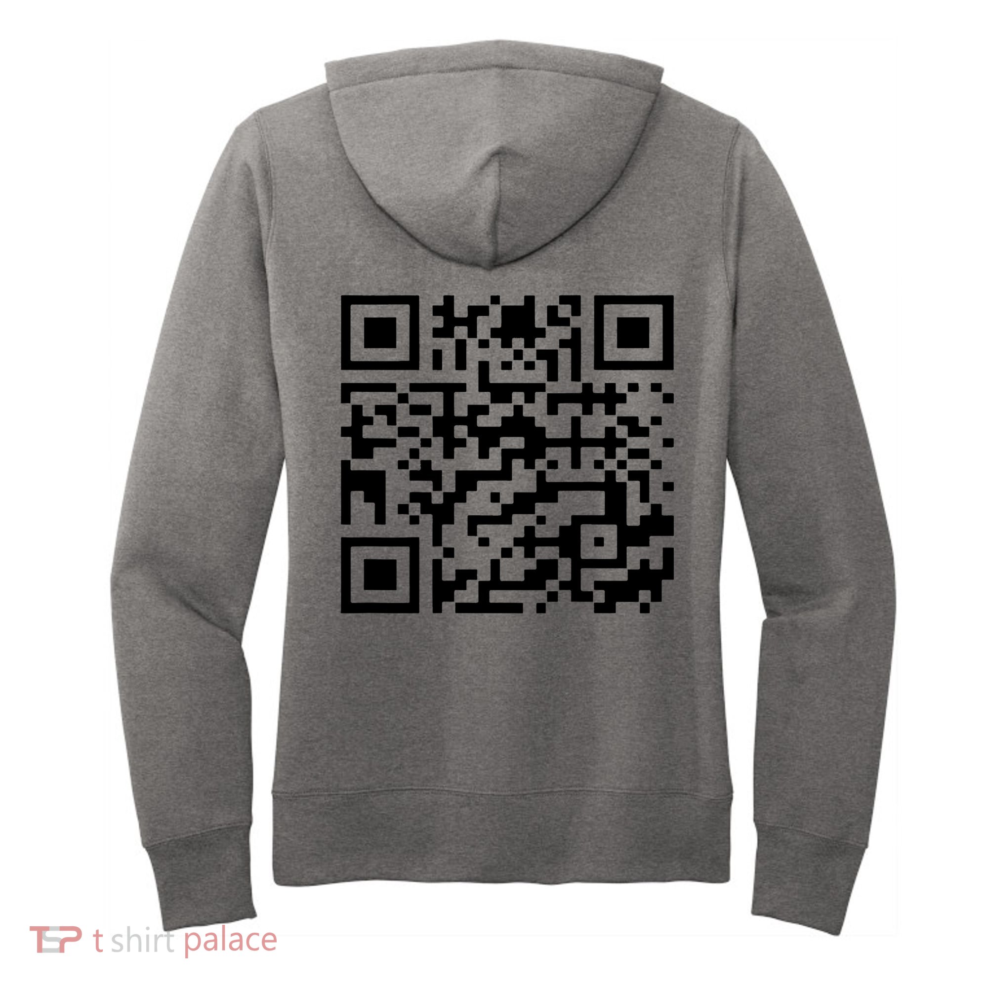Funny Qr President Trump 45/47 Trump Dancing Code (Back) Women's Hoodie