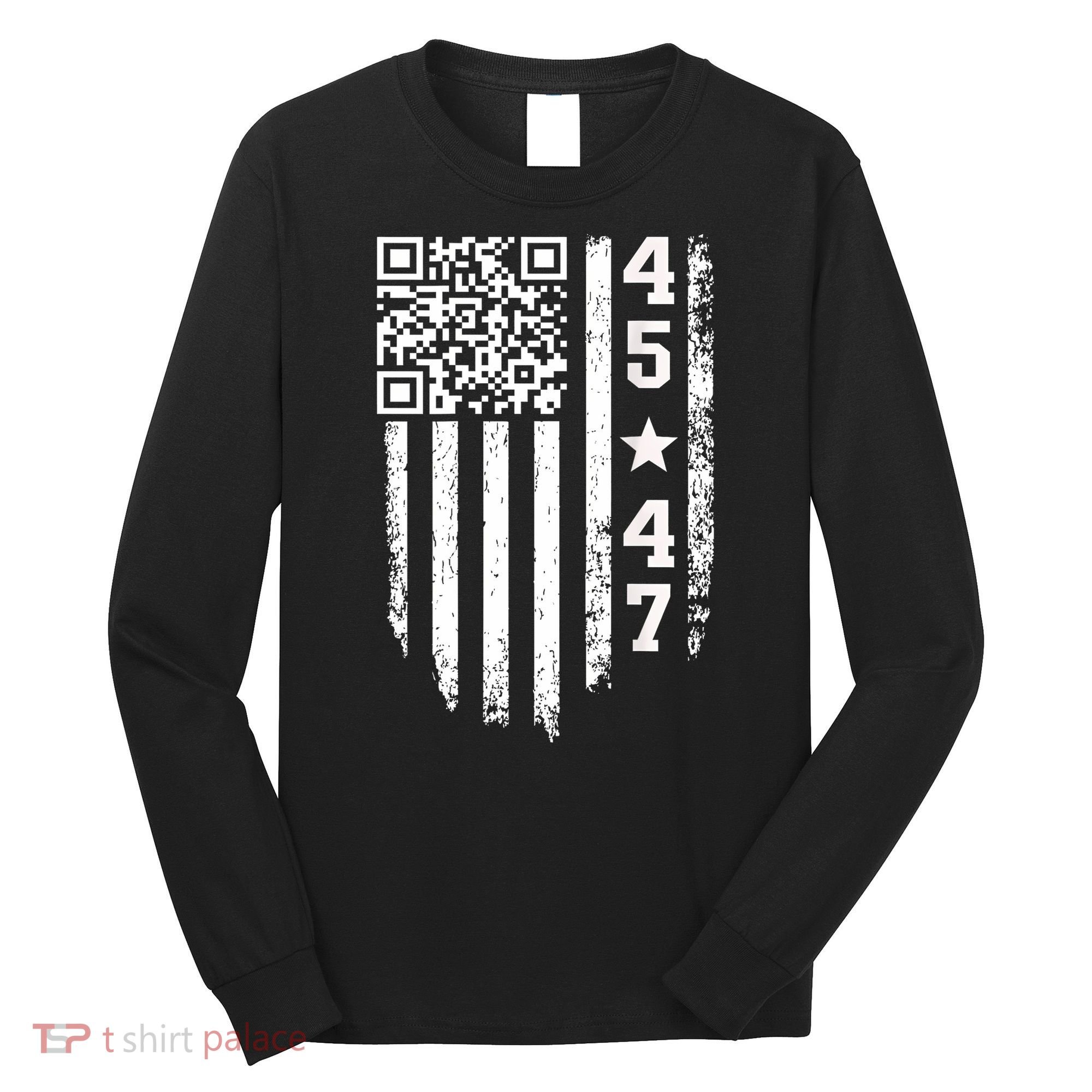 Funny Qr President Trump 4547 Trump Dancing Code Long Sleeve Shirt