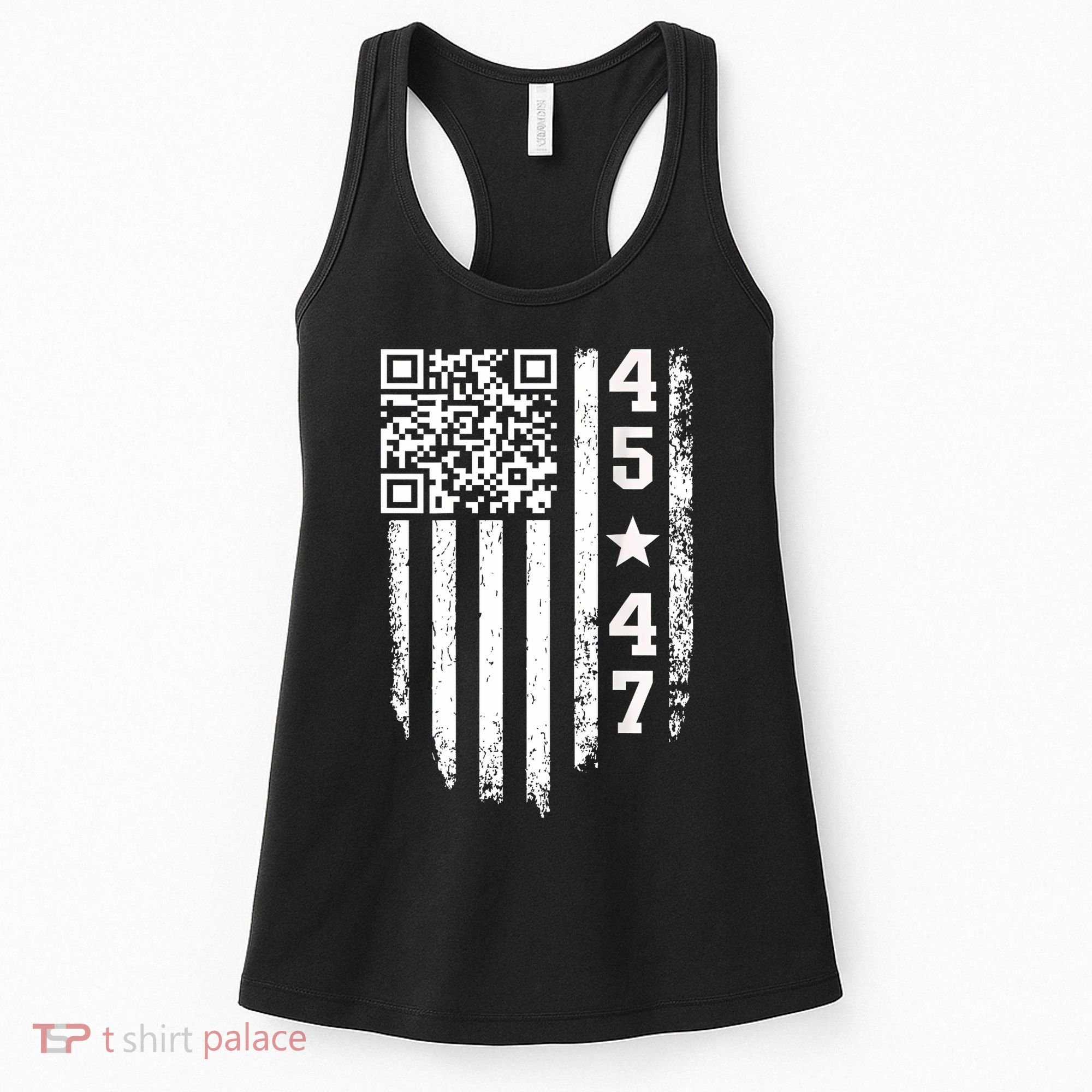 Funny Qr President Trump 4547 Trump Dancing Code Women's Tank Top