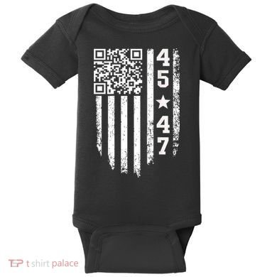 Funny Qr President Trump 4547 Trump Dancing Code Baby Bodysuit