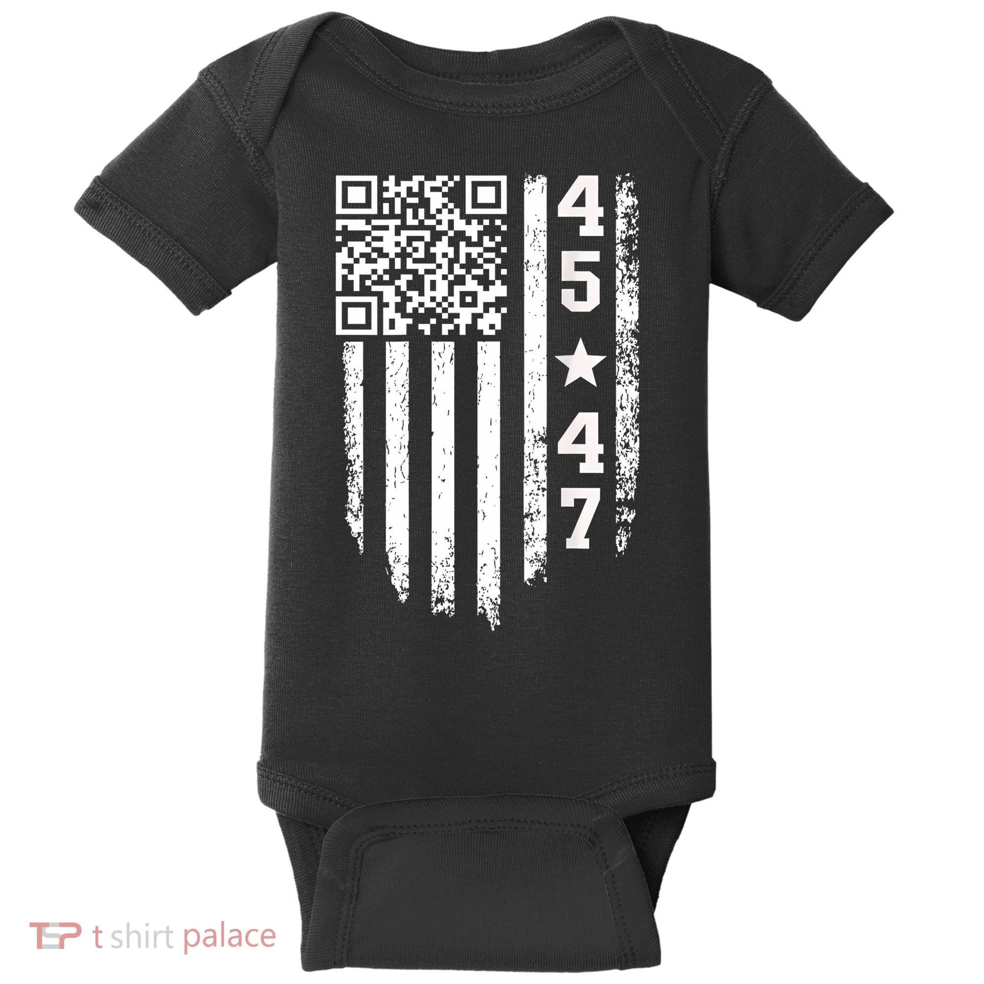 Funny Qr President Trump 4547 Trump Dancing Code Baby Bodysuit