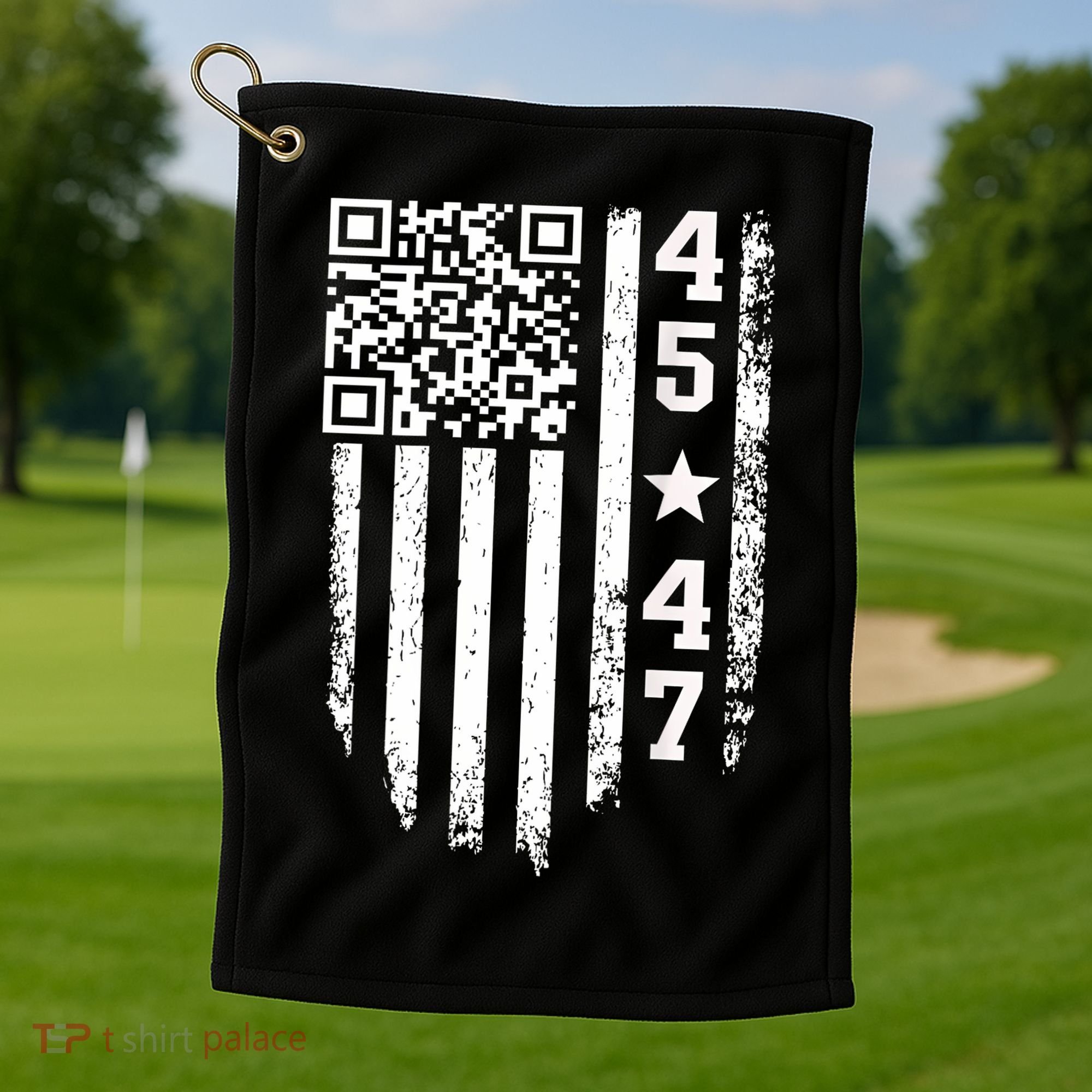 Funny Qr President Trump 4547 Trump Dancing Code Golf Towel