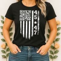 Funny Qr President Trump 4547 Trump Dancing Code Women's T-Shirt thumb 2