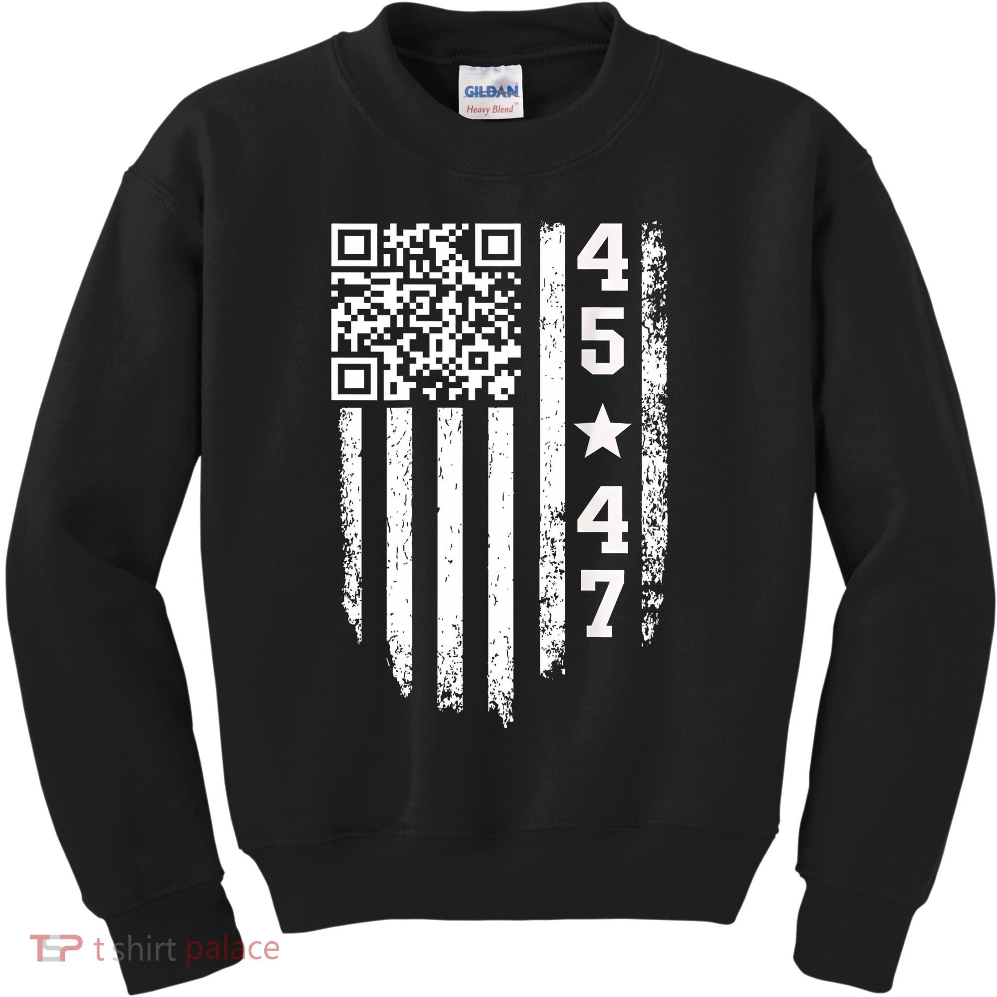 Funny Qr President Trump 4547 Trump Dancing Code Kids Sweatshirt