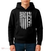 Funny Qr President Trump 4547 Trump Dancing Code Kids Hoodie thumb 4