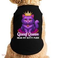Funny Queef Queen Cat Hear My Kitty Purr Doggie Tank thumb 0