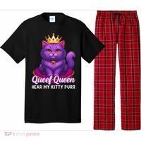 Funny Queef Queen Cat Hear My Kitty Purr Pajama Set thumb 0