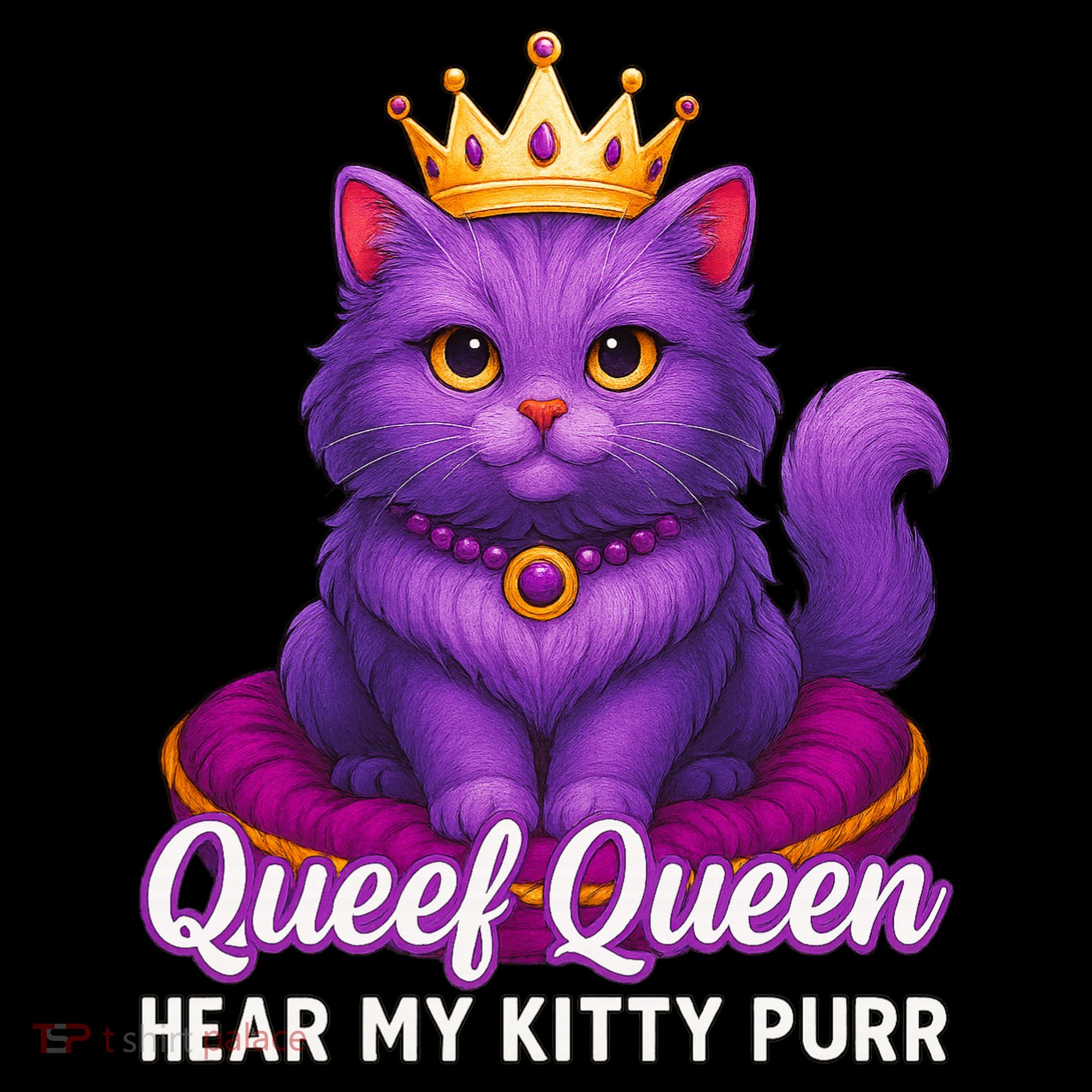 Funny Queef Queen Cat Hear My Kitty Purr Women's Hoodie