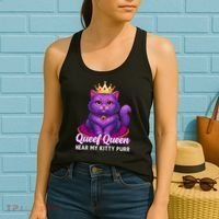 Funny Queef Queen Cat Hear My Kitty Purr Women's Tank Top thumb 2