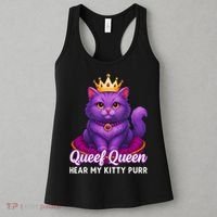Funny Queef Queen Cat Hear My Kitty Purr Women's Tank Top thumb 3