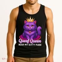 Funny Queef Queen Cat Hear My Kitty Purr Tank Top thumb 3