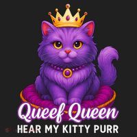 Funny Queef Queen Cat Hear My Kitty Purr Golf Towel thumb 3