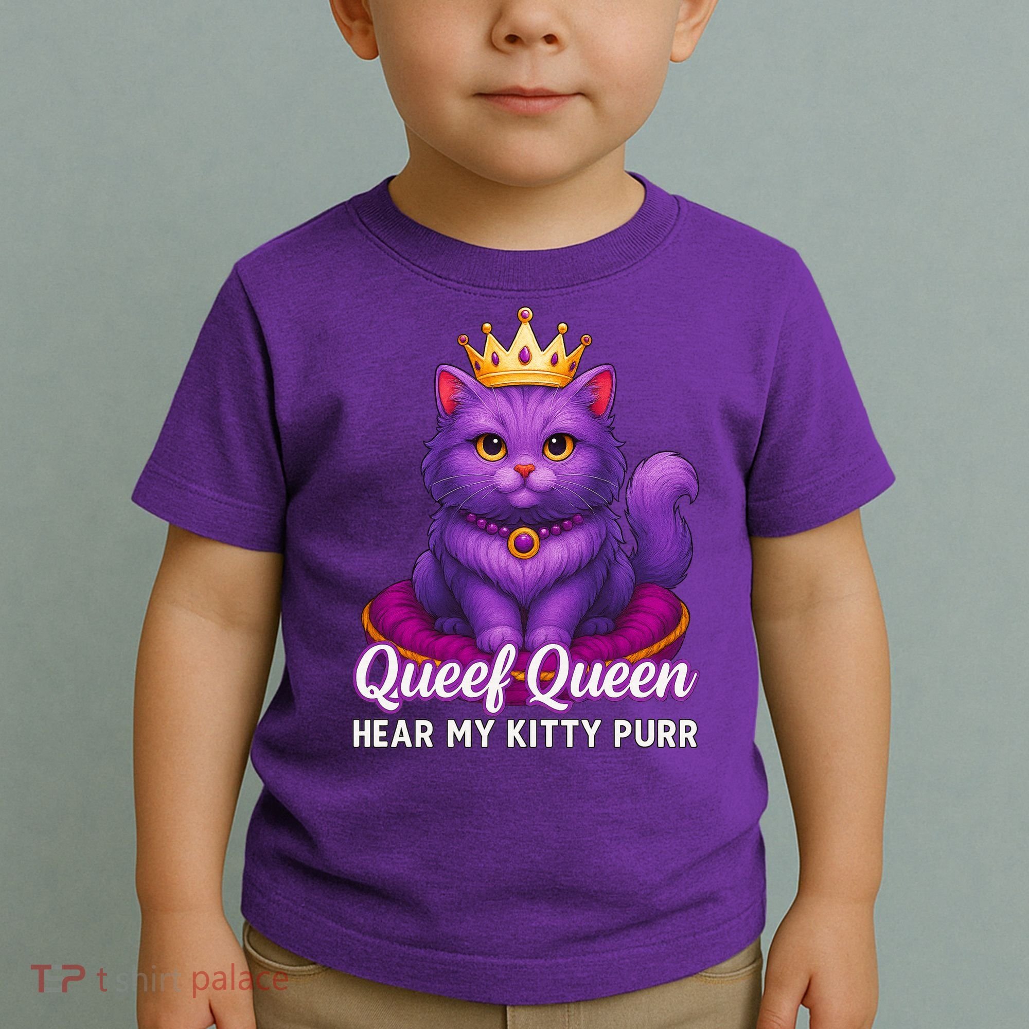 Funny Queef Queen Cat Hear My Kitty Purr Toddler T-Shirt