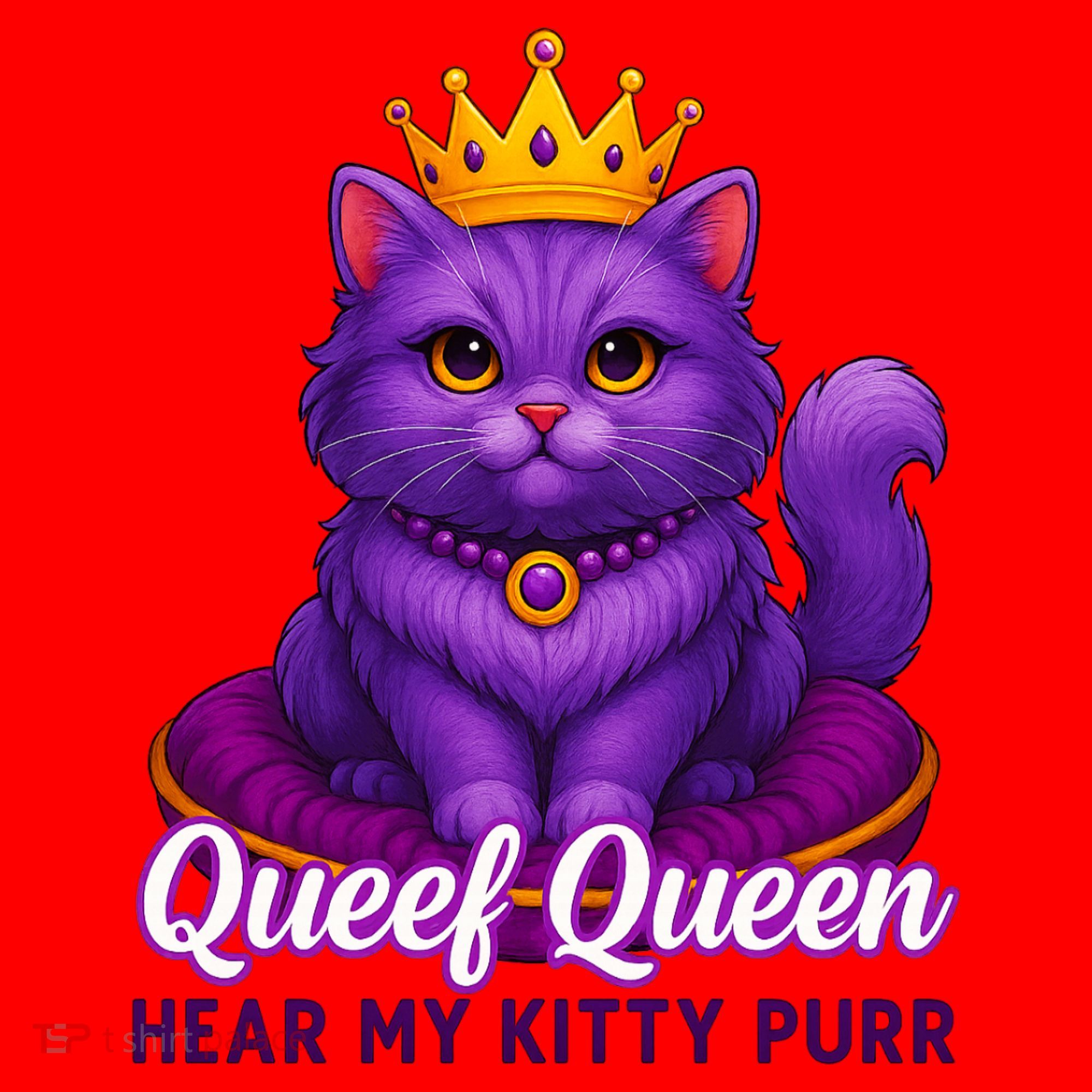 Funny Queef Queen Cat Hear My Kitty Purr Santa Hat