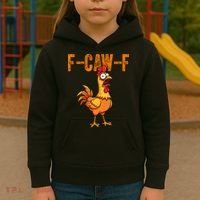 F-Caw-F Quote Rooster Meme Kids Hoodie thumb 3