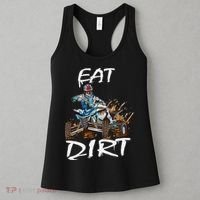 Funny Quad Rider Eat Dirt ATV Biker Quad Saying Women's Tank Top thumb 3