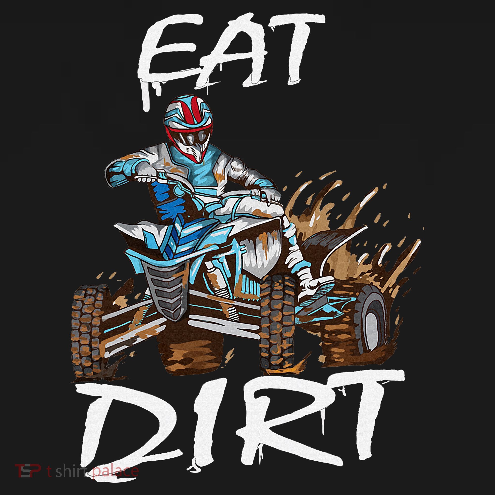Funny Quad Rider Eat Dirt ATV Biker Quad Saying Women's Tank Top