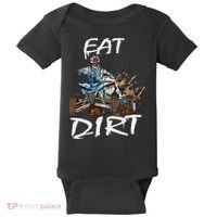Funny Quad Rider Eat Dirt ATV Biker Quad Saying Baby Bodysuit thumb 0