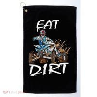 Funny Quad Rider Eat Dirt ATV Biker Quad Saying Golf Towel thumb 0
