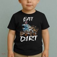 Funny Quad Rider Eat Dirt ATV Biker Quad Saying Toddler T-Shirt thumb 2