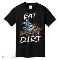 Funny Quad Rider Eat Dirt ATV Biker Quad Saying Kids T-Shirt thumb 0