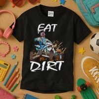 Funny Quad Rider Eat Dirt ATV Biker Quad Saying Kids T-Shirt thumb 3