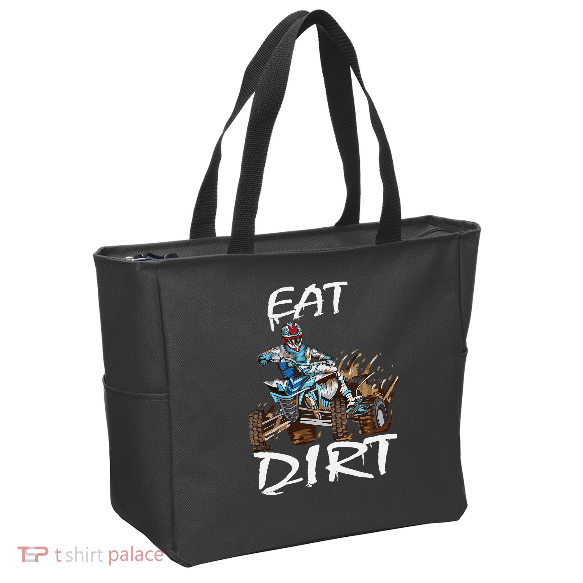 Funny Quad Rider Eat Dirt ATV Biker Quad Saying Tote Bag