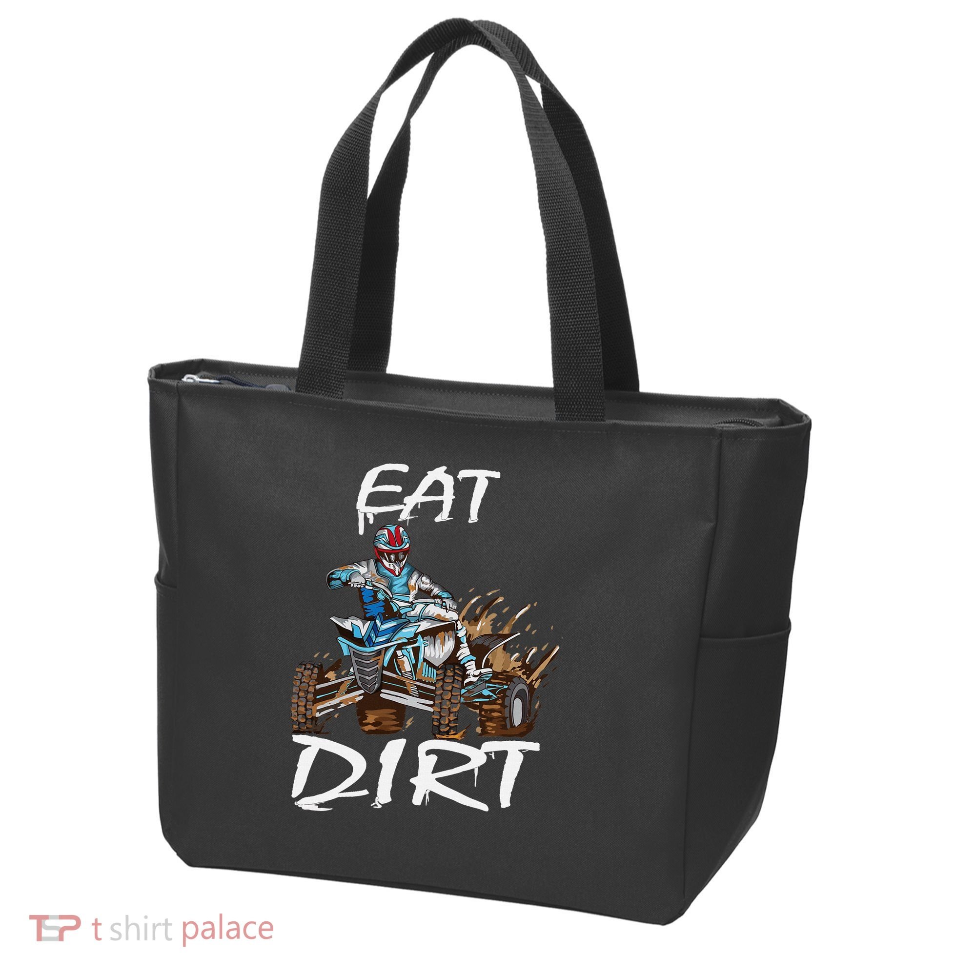 Funny Quad Rider Eat Dirt ATV Biker Quad Saying Tote Bag