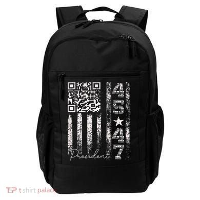 Funny Qr Scan Me President 4547 Trump Dancing Code Backpack