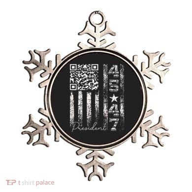 Funny Qr Scan Me President 4547 Trump Dancing Code Ornament