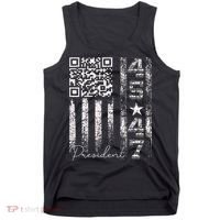 Funny Qr Scan Me President 4547 Trump Dancing Code Tank Top thumb 0