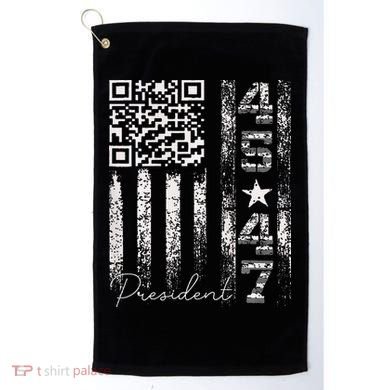 Funny Qr Scan Me President 4547 Trump Dancing Code Golf Towel