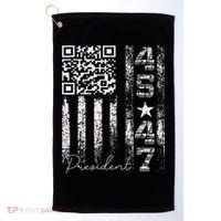 Funny Qr Scan Me President 4547 Trump Dancing Code Golf Towel thumb 0