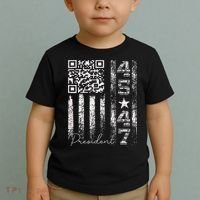Funny Qr Scan Me President 4547 Trump Dancing Code Toddler T-Shirt thumb 2