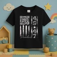 Funny Qr Scan Me President 4547 Trump Dancing Code Toddler T-Shirt thumb 3