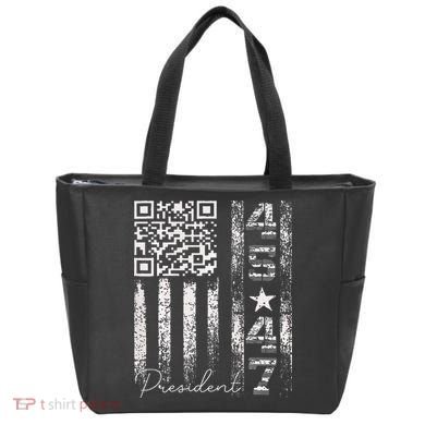 Funny Qr Scan Me President 4547 Trump Dancing Code Tote Bag
