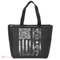 Funny Qr Scan Me President 4547 Trump Dancing Code Tote Bag thumb 0