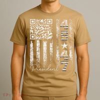 Funny Qr Scan Me President 4547 Trump Dancing Code T-Shirt thumb 3