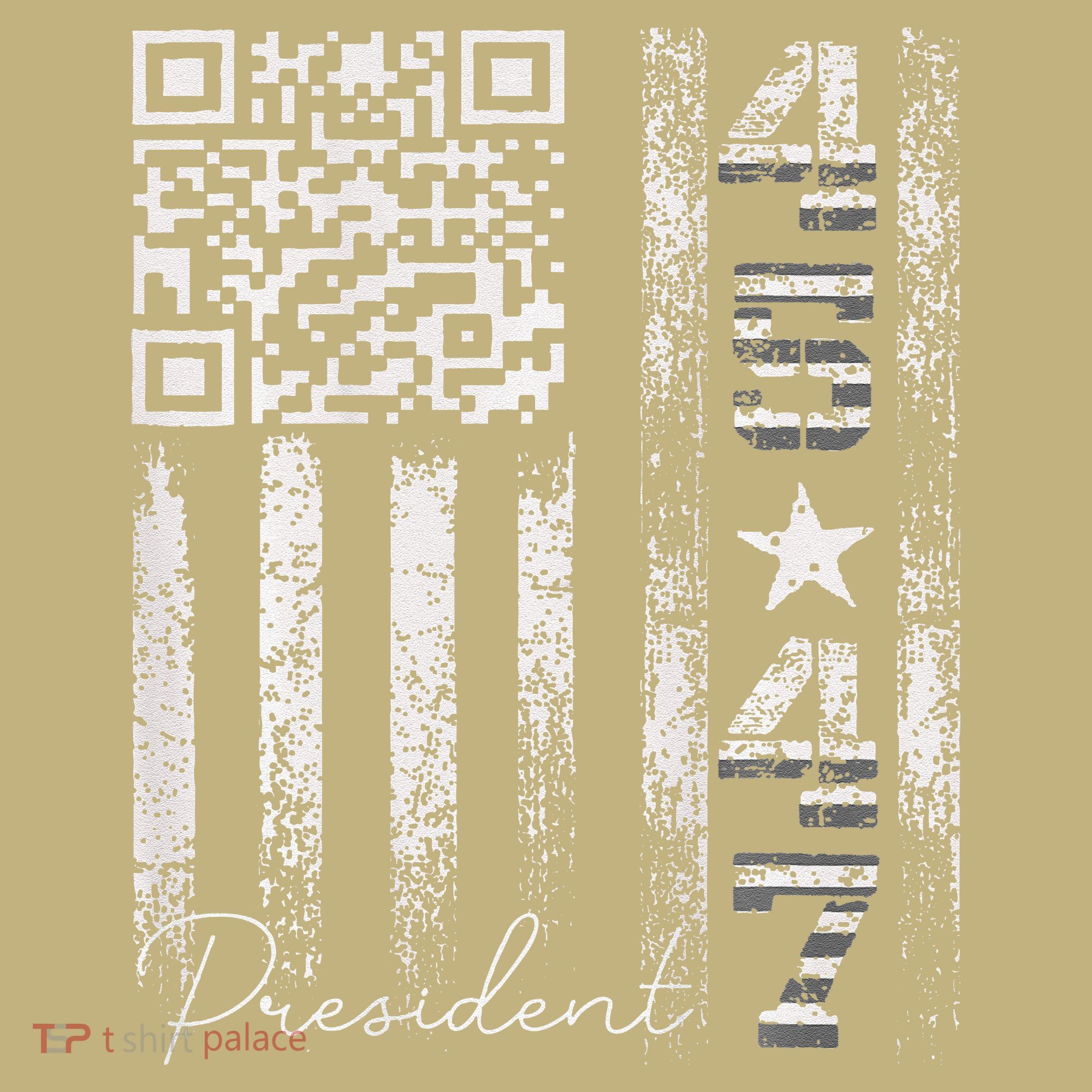 Funny Qr Scan Me President 4547 Trump Dancing Code T-Shirt
