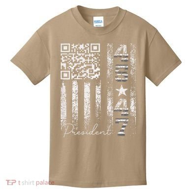 Funny Qr Scan Me President 4547 Trump Dancing Code Kids T-Shirt