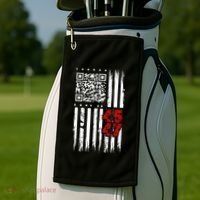 Funny Qr Scan Code Jokes Humor Hidden Message Sarcastic Golf Towel thumb 2