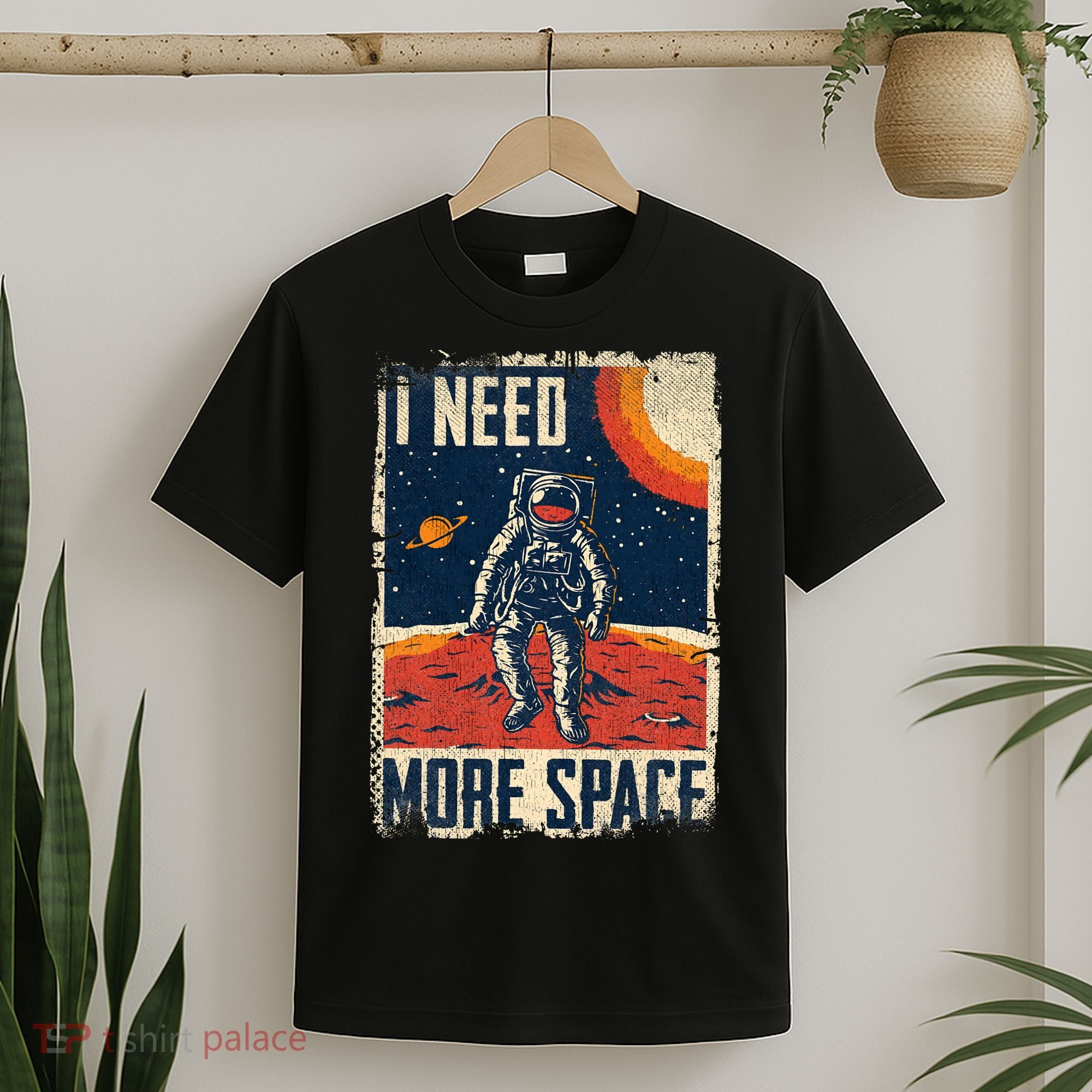 Funny Quote Space Man Astronaut Retro I Need More Space T-Shirt