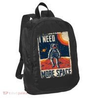 Funny Quote Space Man Astronaut Retro I Need More Space Port Authority Crush Ripstop Backpack thumb 1