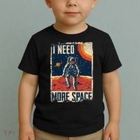 Funny Quote Space Man Astronaut Retro I Need More Space Toddler T-Shirt thumb 2