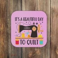 Funny Quilting Sewing For Fabric Quilt Quilter Coaster thumb 0