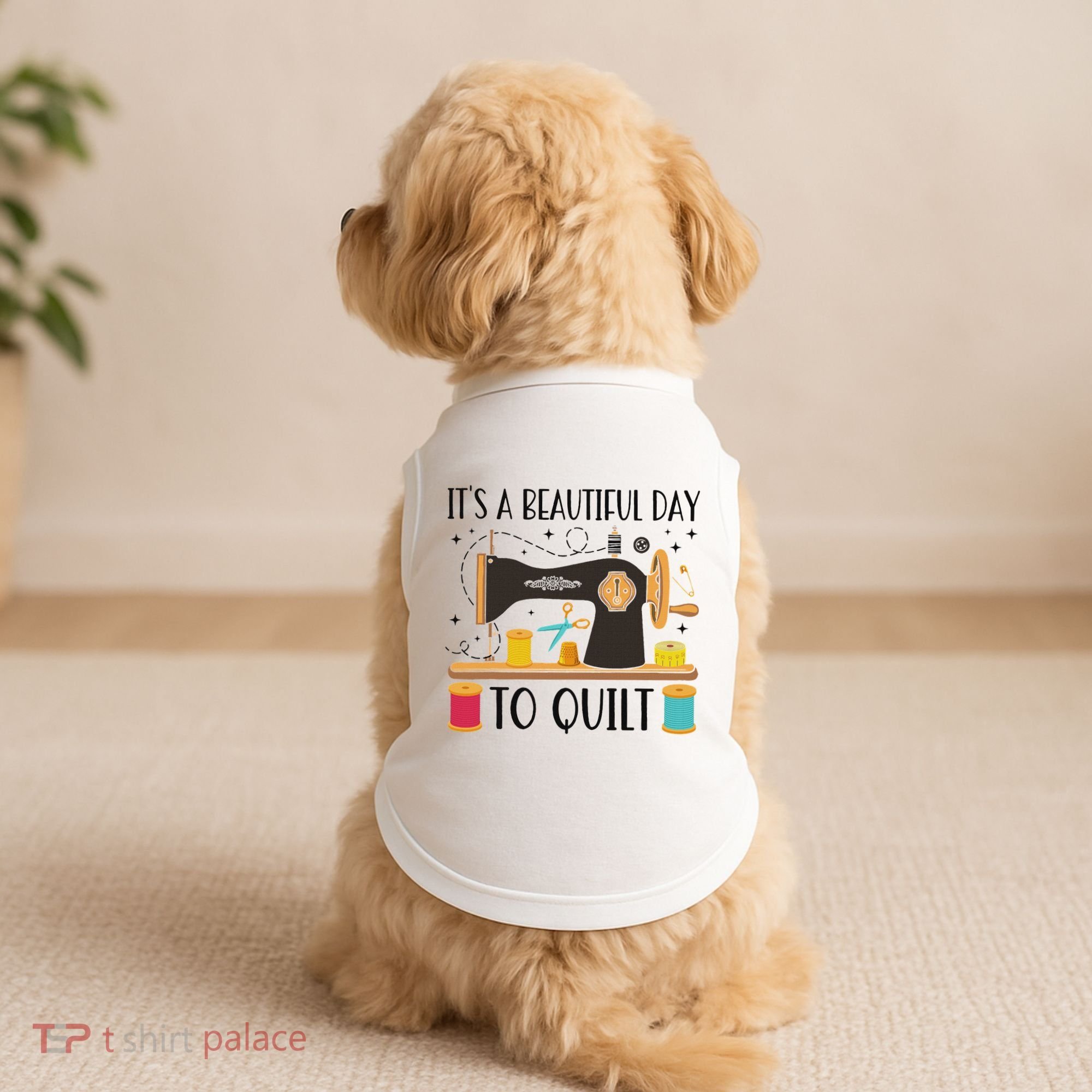 Funny Quilting Sewing For Fabric Quilt Quilter Doggie Tank