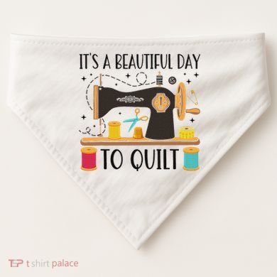 Funny Quilting Sewing For Fabric Quilt Quilter USA-Made Doggie Bandana