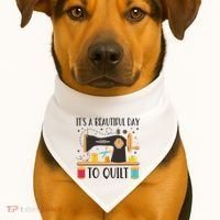 Funny Quilting Sewing For Fabric Quilt Quilter USA-Made Doggie Bandana thumb 1
